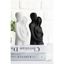 Lalezen 2'li Sarılan Çift Heykeli Dekoratif Sevgili Biblo