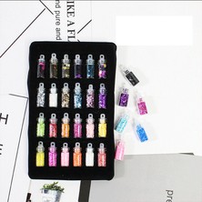 Beauty Box 24'lü Nail Art Lüks Tırnak Süsleme Pulları Glitter Set Kalıcı Oje Protez Tırnak Süsleme Göz Makyajı