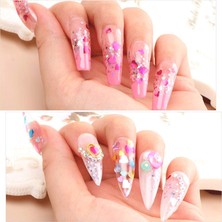 Beauty Box 24'lü Nail Art Lüks Tırnak Süsleme Pulları Glitter Set Kalıcı Oje Protez Tırnak Süsleme Göz Makyajı