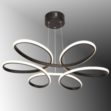 TT Aydınlatma TT313-SY Tt Aydınlatma Papatya Modeli Mat Siyah LED Avize