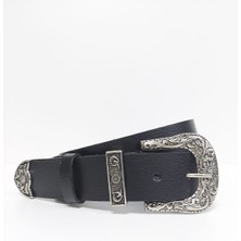 Kemerix Kadın Siyah Deri Takım Tokalı Kemer Yüksek Kalite ve Şık Tasarım