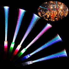 Kuzey 2 Adet LED Işıklı Çubuk Fiber Optik Çubuk Püsküllü Çubuk Parti Işıkları Konser Işıkları Renkli Pilli LED Işık