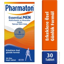 Pharmaton Essential Men 30 Tablet - Magnezyum, Vitamin B, Vitamin D, Multivitamin ve Mineraller