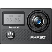 Akaso Brave 4 4K Aksiyon Kamera ve Aksesuar Seti (Akaso Türkiye 2 Yıl Garantili)