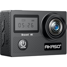 Akaso Brave 4 4K Aksiyon Kamera ve Aksesuar Seti (Akaso Türkiye 2 Yıl Garantili)