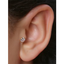 HD Piercing Yuvarlak Taş Labret Büyük Boy Gold Piercing