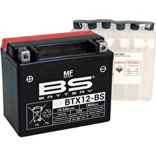 BS Battery Bs BTX12-BS 2007-2016 Aprilia Scarabeo 200 Uyumlu Akü Sulu Akü