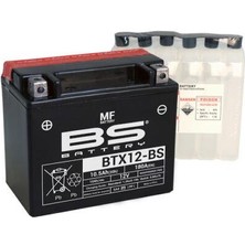 BS Battery BTX12- 2007-2012 Aprilia Scarabeo 500 Uyumlu Akü Sulu Akü