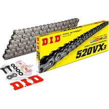 DID 520-112VX3 1999-2007 Bmw F 650 Gs Dakar Uyumlu Zincir Vx3 Xring Çelik