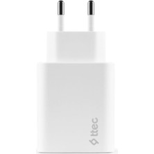 Ttec Smartcharger Duo Usb-C+Usb-A Seyahat Şarj Aleti 2.4A Beyaz 2SCS25B