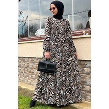 Rabia Şamlı Berrak Zebra Elbise