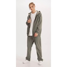 Amor Man Özel Tasarım Kapüşonlu Tam Fermuarlı %100 Pamuk 3 Iplik Şardonlu Hip Hop Erkek Eşofman Takımı