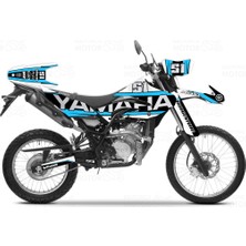 Kaly Yamaha WR 125 R Design Sticker Set Mavi-Siyah