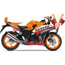 Kaly Honda CBR 250 R Sticker Set Kırmızı Repsol Turbo Shark (2014-2016)