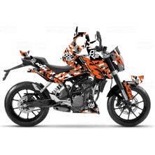 Kaly KTM Duke 250 Camouflage Design Sticker Set  (2011-2016)