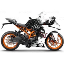 Kaly KTM RC 250 Venom Design Sticker Set Turuncu-Siyah-Beyaz (2014-2016)