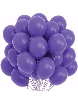 Parti Station Lastik Lateks Mat Balon 25 Adet Kırmızı Siyah Sarı Turuncu Pembe Mavi Mor Yeşil Küf Yeşili Şeffaf Lacivert Fuşya Gri Kahverengi