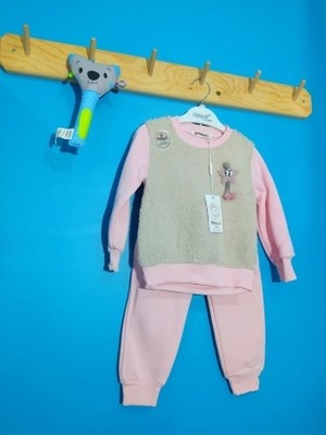 Pampai Baby Peluşlu Kışlık Kız Çocuk Sweatshirt Takim