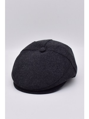 Külah Erkek Düğmeli Kasket Premium Parçalı Kışlık Şapka