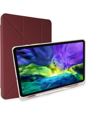 Fogy Apple Ipad 7. 8. 9. Nesil 2020 /2021 10.2 Uyumlu Kalemlikli Premium Standlı Katlanabilir Uyku Modu Özellikli Tablet Kılıfı