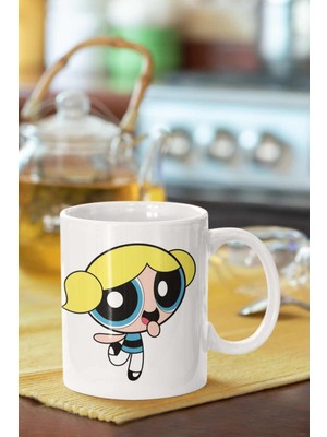 Hobi Shop Powerpuff Girls Bubbles Baskılı Porselen Kupa Bardak
