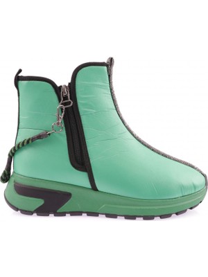 DGN 685-22K Kadin Kalin Taban Fermuar Detayli Bot