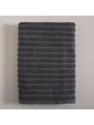 Chakra Waved Banyo Havlusu  70X140 cm Antrasit