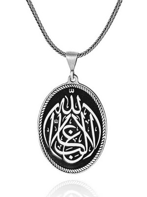 Gumush Gümüş La Galiba Illallah Yazılı Gümüş Kolye
