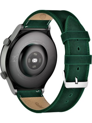 Vagave Huawei Watch 46mm 22mm Deri Kordon Gt 2 3 4 5 Pro Se 2e Elite Watch GT4 Gt2 E Gt2e Gt2pro Gt3 Pro Gt3pro Watch 4 Pro Ultimate Yeşil Deri Kordon Kayış