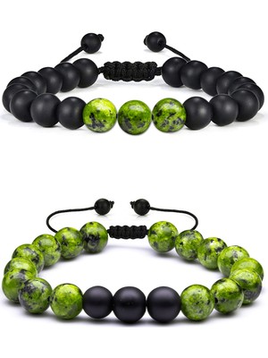 Tesbih Atölyesi Sertifikalı Doğal Yeşim Jade Ceyt Taşı Doğal Taş Bileklik Seti