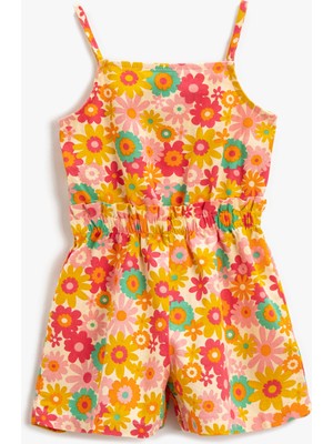 Koton Keten Karışımlı Şort Tulum