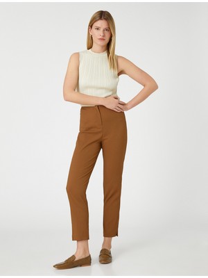 Koton Dikiş Detaylı Kumaş Pantolon Dar Paça