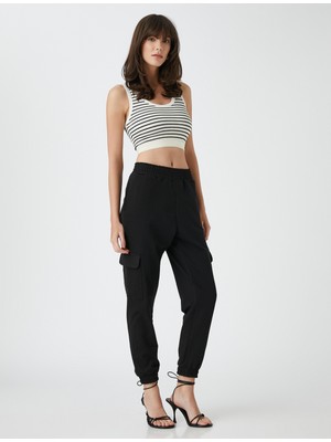 Koton Jogger Kargo Pantolon Beli Lastikli Cepli