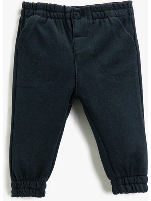 Koton Jogger Eşofman Altı Cepli Beli Lastikli Düğme Detaylı