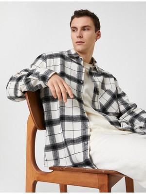 Koton Oduncu Gömleği Klasik Yaka Cep Detaylı Düğmeli