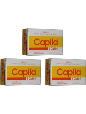 Capila Kükürtlü Sabun Sarı Kutu 90 Gr X 3 Adet