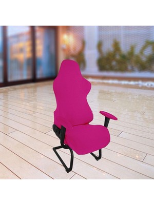 Kesoto Esnek Oyun Sandalyesi Slipcovers Toz Geçirmez Katı Yıkanabilir Bilgisayar Sandalyesi Koyu Pembe