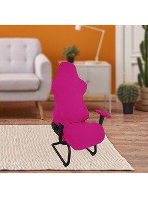 Kesoto Esnek Oyun Sandalyesi Slipcovers Toz Geçirmez Katı Yıkanabilir Bilgisayar Sandalyesi Koyu Pembe