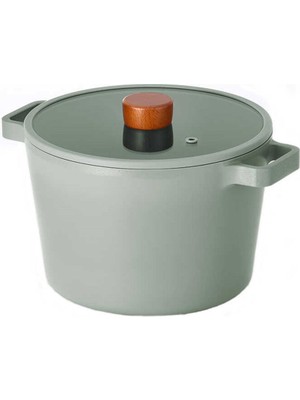 Neoflam Fika 22 cm Cam Kapaklı Döküm  Derin Tencere D-NEOG222D
