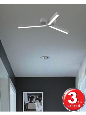 Hegza Lighting Admira  Gri Kasa Beyaz Işık  Ledli Modern Plafonyer LED Avize