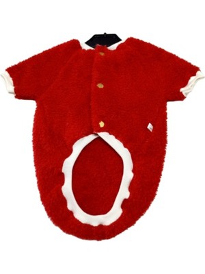 Gobo Welsoft Kırmızı Çıtçıtlı Kedi Köpek Kıyafeti Elbisesi