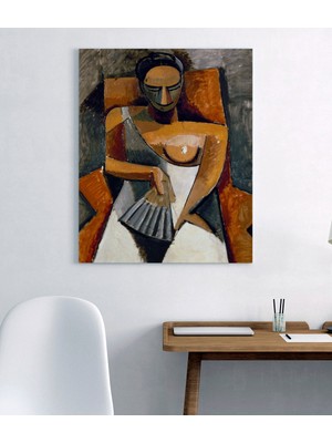 Pablo Picasso - Woman With A Fan Tablo - 30CM x 40CM