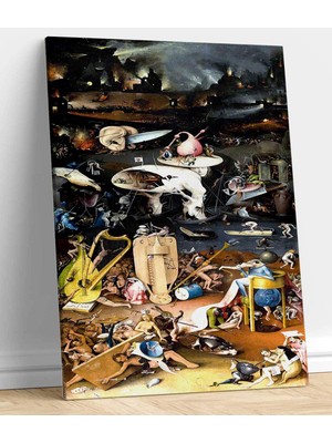 Tablopro Hieronymus Bosch Dünyevi Tatlar Bahçesi Cehennem Kanvas Tablo Ev Oda Dekorasyon