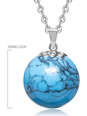 Tesbih Atölyesi Sertifikalı Doğal Firuze Turkuaz Taşı Kolye