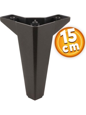 Nzb Lüks Mobilya Kanepe Sehpa Tv Ünitesi Koltuk Ayağı 15 cm Siyah Baza Ayak