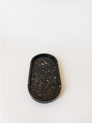 Kedi Creative Arts Terrazzo Oval Tray Altlık