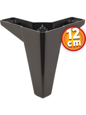 Nzb Lüks Mobilya Kanepe Sehpa Tv Ünitesi Koltuk Ayağı 12 cm Siyah Baza Ayak