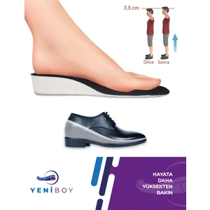 Boy Uzatan Tabanlık 3,5cm Ayakkabı İçi Asansör Taban Hava Yastıklı Tam Boy Yükseltici Gizli Tabanlık