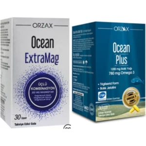 Ocean Extramag Üçlü Kombinasyon 30 Tablet + Plus Omega 3 1200 Mg 30 Kapsül