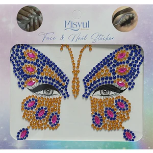 Tırnak Süsleme ve Makyaj Taşı, Yüz ve Vücut Süsleme Sticker Renkli Kristal Taşlar